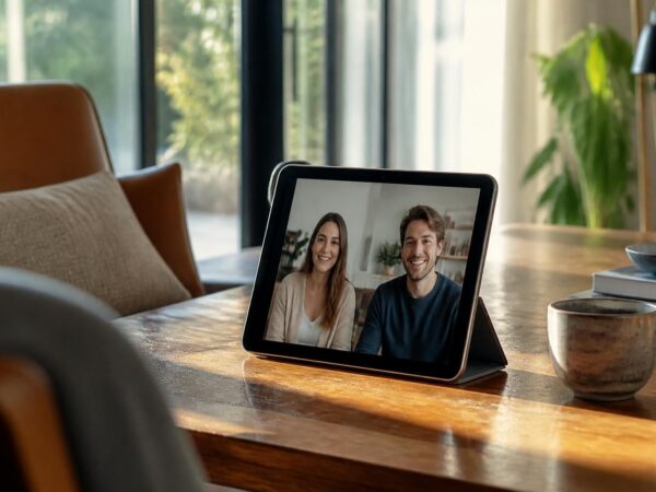 découvrez comment une tablette tactile peut transformer un rendez-vous en visioconférence en une véritable rencontre authentique et interactive.