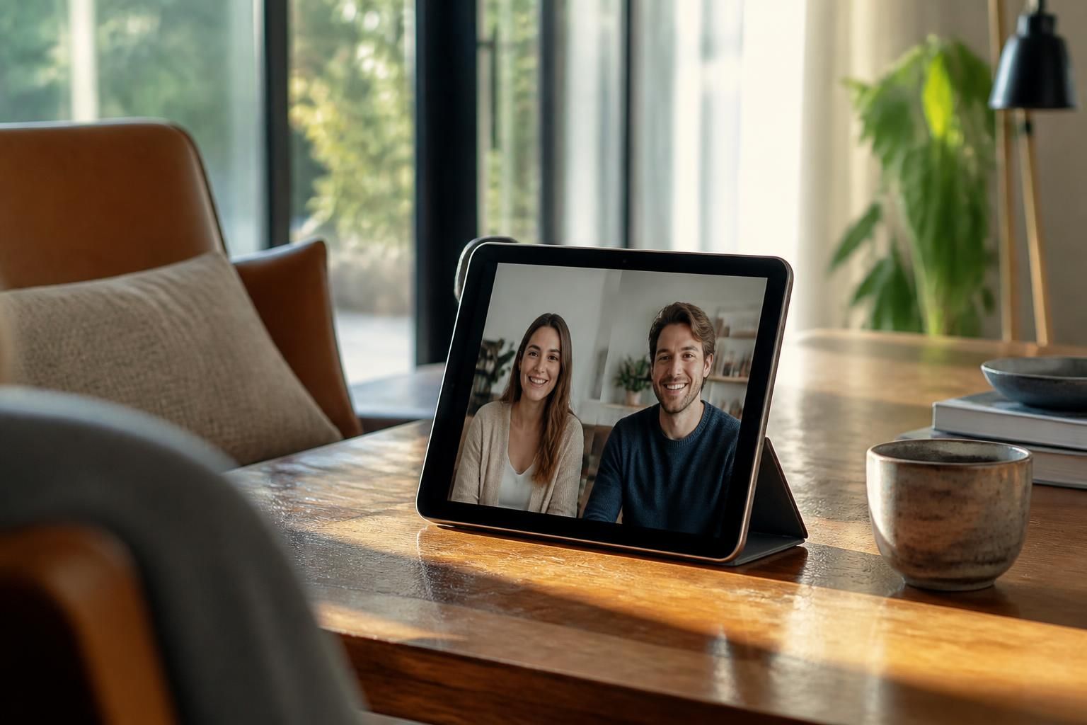 découvrez comment une tablette tactile peut transformer un rendez-vous en visioconférence en une véritable rencontre authentique et interactive.